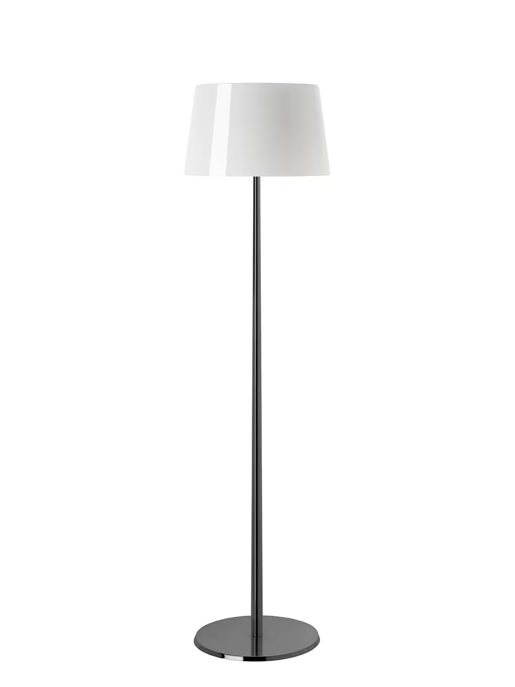 Lumiere XXL Extra-Large Chrome Floor Lamp with Blown Glass Diffuser
