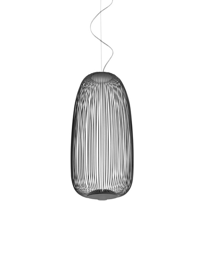 Spokes 1 LED Pendant with Varnished Steel & Aluminium