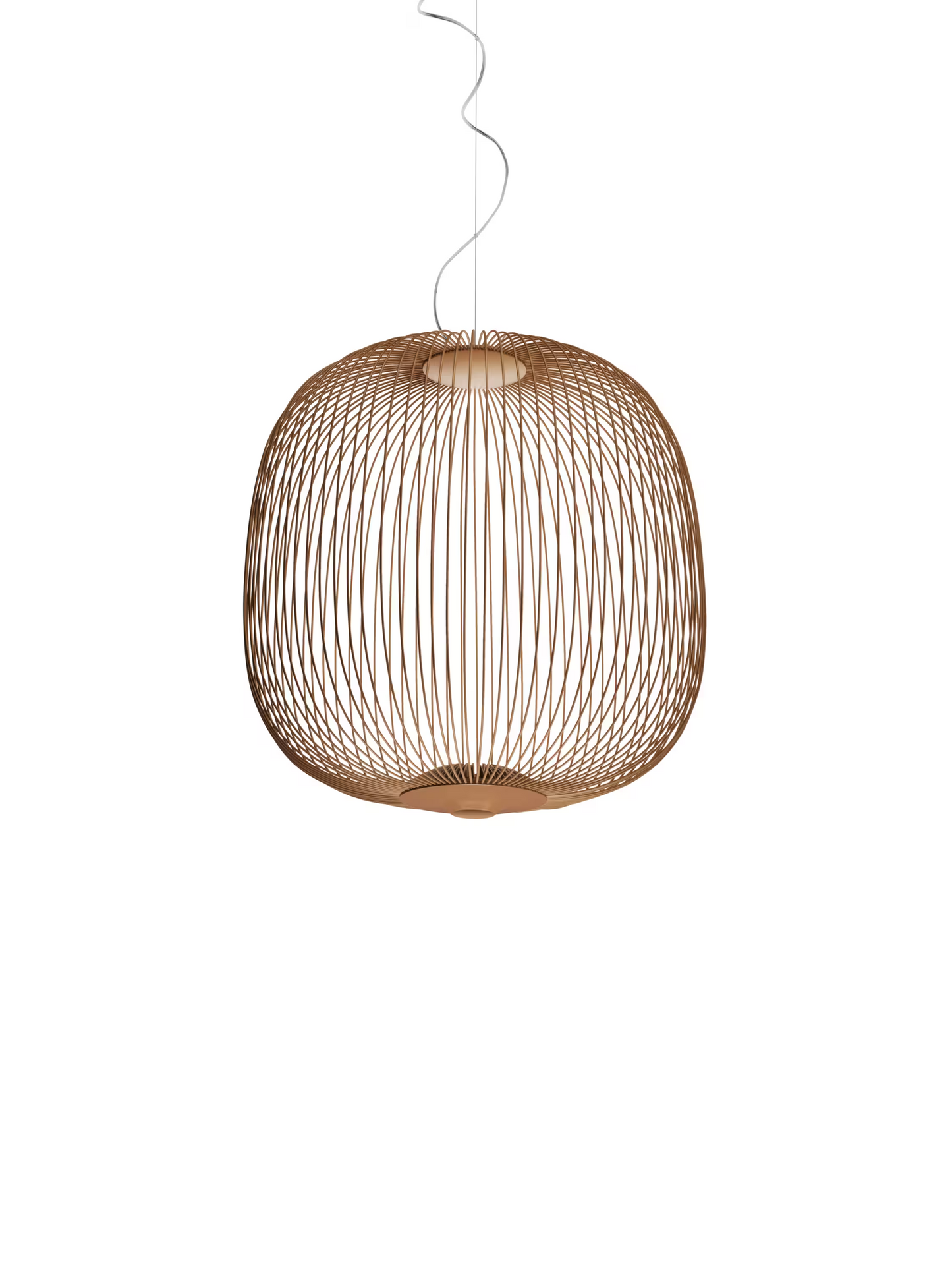 Spokes 2 LED Pendant with Varnished Steel & Aluminium