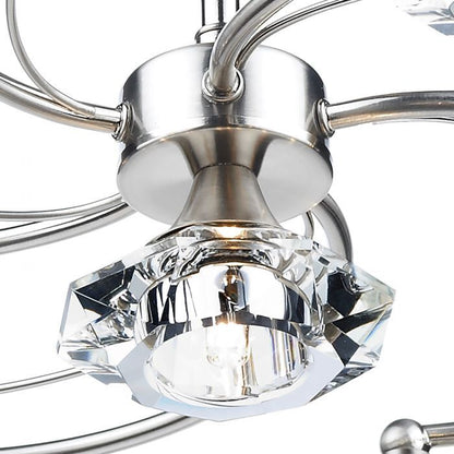 Dar Luther 6-Light Semi-Flush Ceiling Light