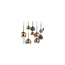 Aurelia 15-Light Bar Pendant Black Chrome & Multi Colour