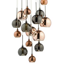 Aurelia 15-Light Spiral Pendant With Black Chrome Plate