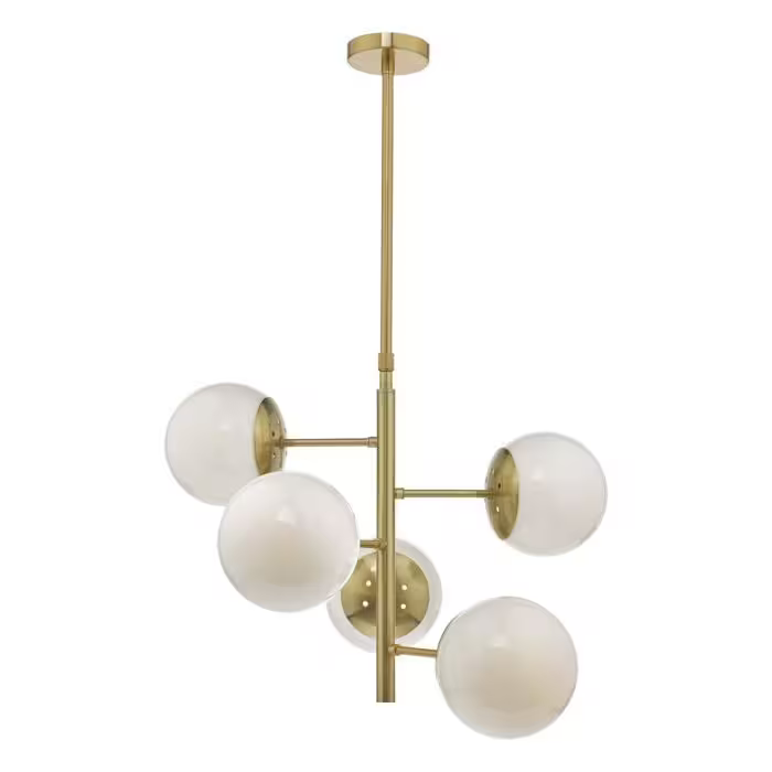 Bombazine 5-Light Brass Pendant