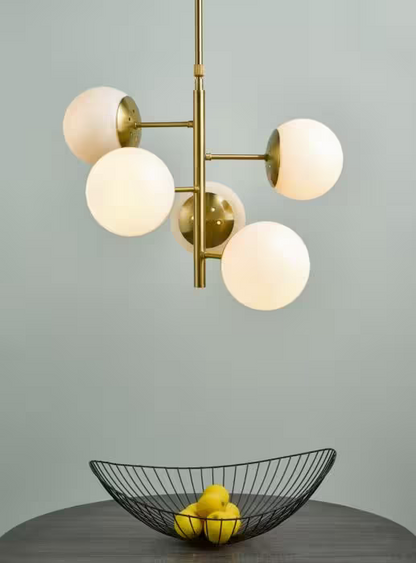 Bombazine 5-Light Brass Pendant