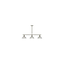Dara 3-Light Bar Pendant Antique Brass & Glass