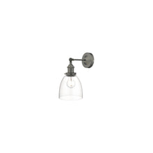 Arvin Antique Chrome Wall Light with Clear Glass Shade