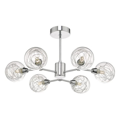 Dar Tyka Semi-Flush Ceiling Light