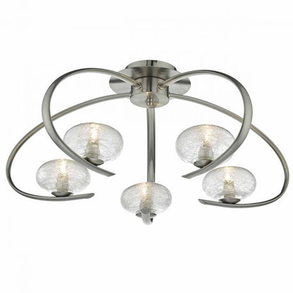 Dar Leighton Semi-Flush Ceiling Light