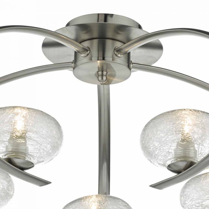 Dar Leighton Semi-Flush Ceiling Light