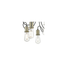 Alzbet 5-Light Semi Flush Antique Brass with Flowing Black Arms