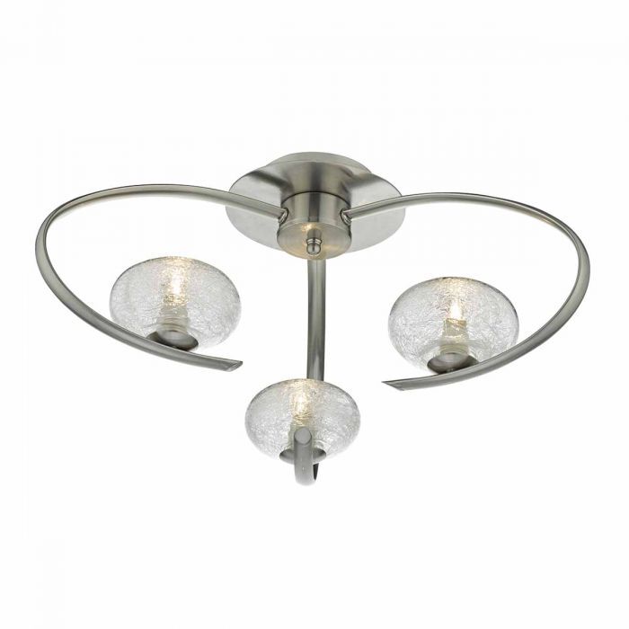 Dar Leighton Semi-Flush Ceiling Light