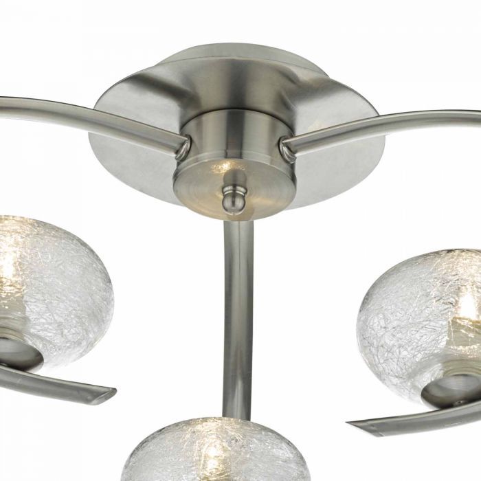 Dar Leighton Semi-Flush Ceiling Light