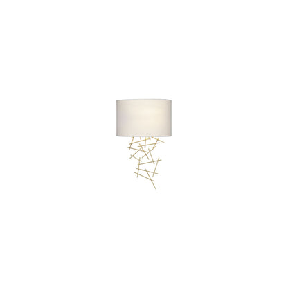 Cevero Gold Wall Light with Opal Acrylic Diffuser