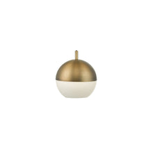 Andre 1-Light Pendant Aged Brass with Opal White Glass