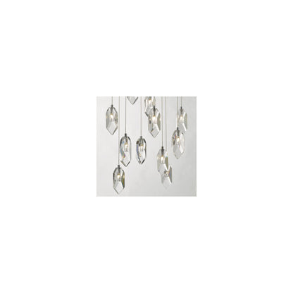 Crystal 12-Light Cluster Pendant Polished Chrome