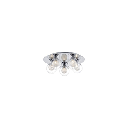 Zeke 5-Light Flush Mount Polished Chrome