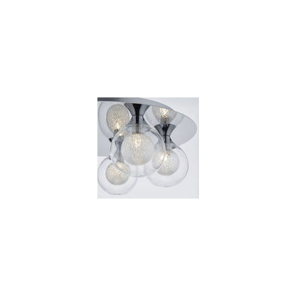 Zeke 5-Light Flush Mount Polished Chrome