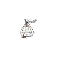 Deyon 3-Light Black & Copper Cluster Pendant