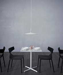 Aplomb Large LED Pendant with Concrete, Aluminium & Polycarbonate