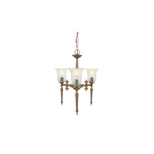 Allen 3-Arm Traditional Brass / Glass Chandelier