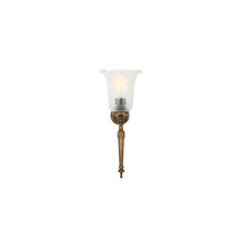 Allen Brass Wall Light with White Glass Shade