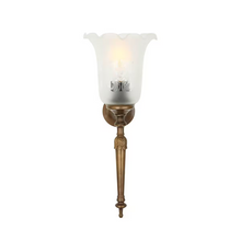 Allen Brass Wall Light with White Glass Shade