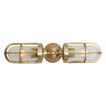 Clayton Double Well Glass Wall Light IP54