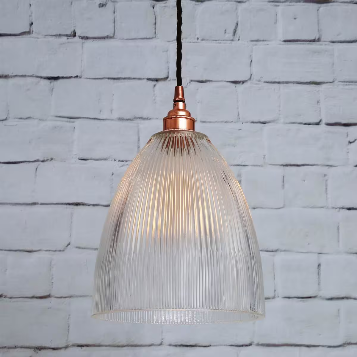 Corvera Holophane Glass Pendant