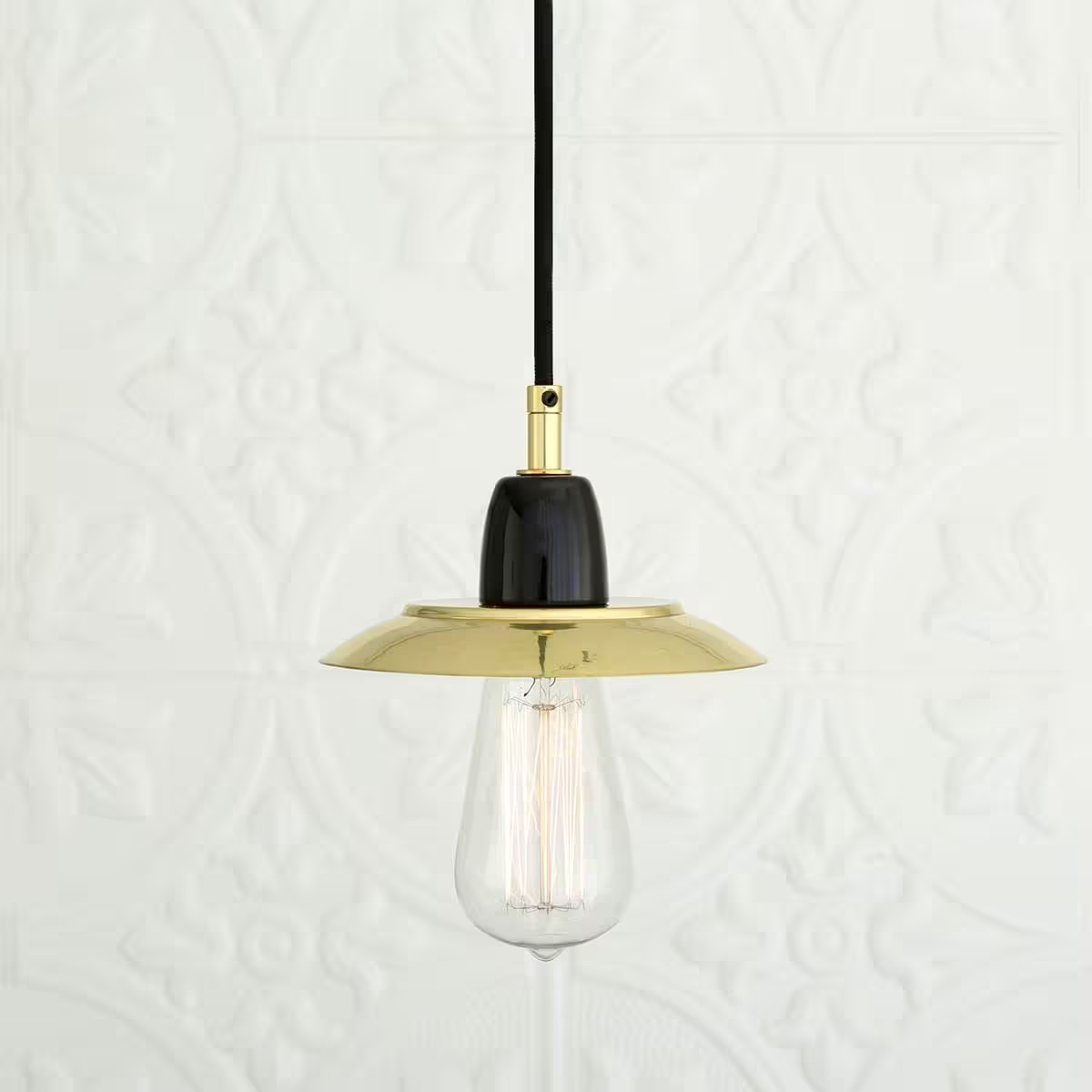 Doon Modern Ceramic & Brass Pendant
