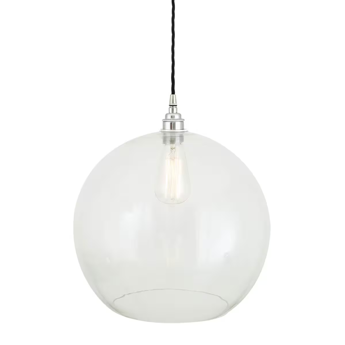 Eden Clear Open Glass Globe Pendant