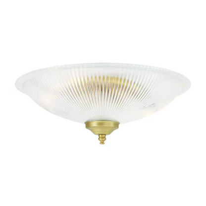 Nicosa Shallow Holophane Flush Ceiling Light