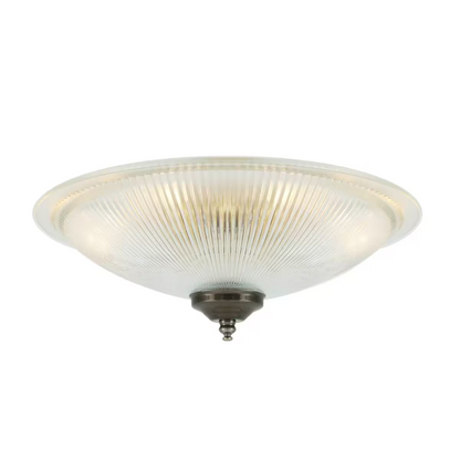 Nicosa Shallow Holophane Flush Ceiling Light