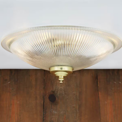 Nicosa Shallow Holophane Flush Ceiling Light