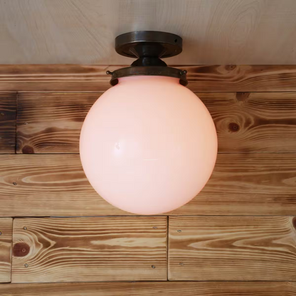 Yerevan Opal Glass Flush Ceiling Light
