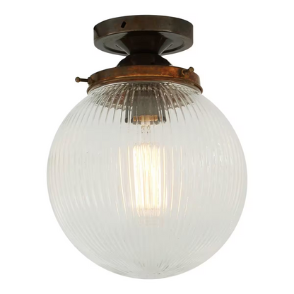 Stanley 20cm Holophane Globe Ceiling Fitting