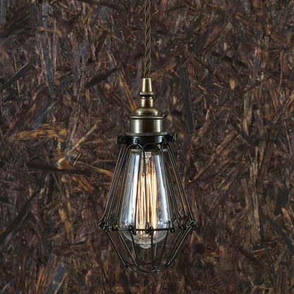 Praia Industrial Cage Pendant Light