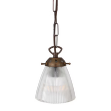 Gadar Small Holophane Glass Pendant Light 12cm