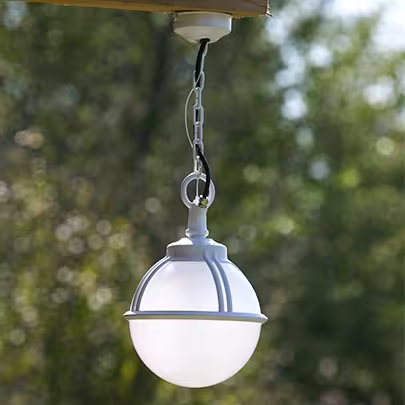 Boreal Model 1 Opal Glass Pendant with Cast Aluminium
