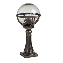 Boreal Model 7 Smoked Glass Bollard with Cast Aluminium