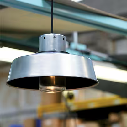 Faktory Model 2 Small Clear Glass Pendant with Inner Reflector