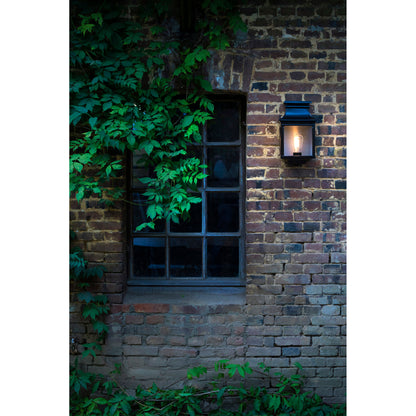 Louis Philippe 1 Clear Glass Wall Light with Three-Sided Lantern