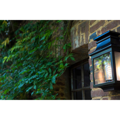 Louis Philippe 1 Clear Glass Wall Light with Three-Sided Lantern