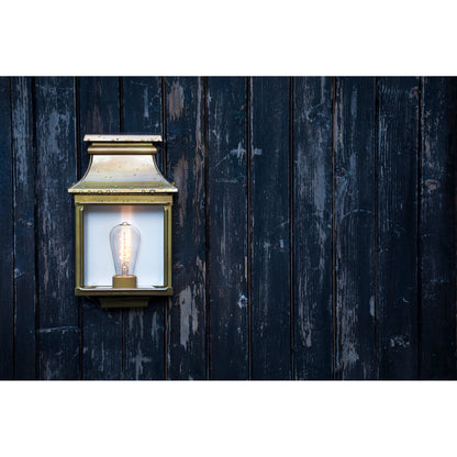 Louis Philippe 1 Clear Glass Wall Light with Three-Sided Lantern