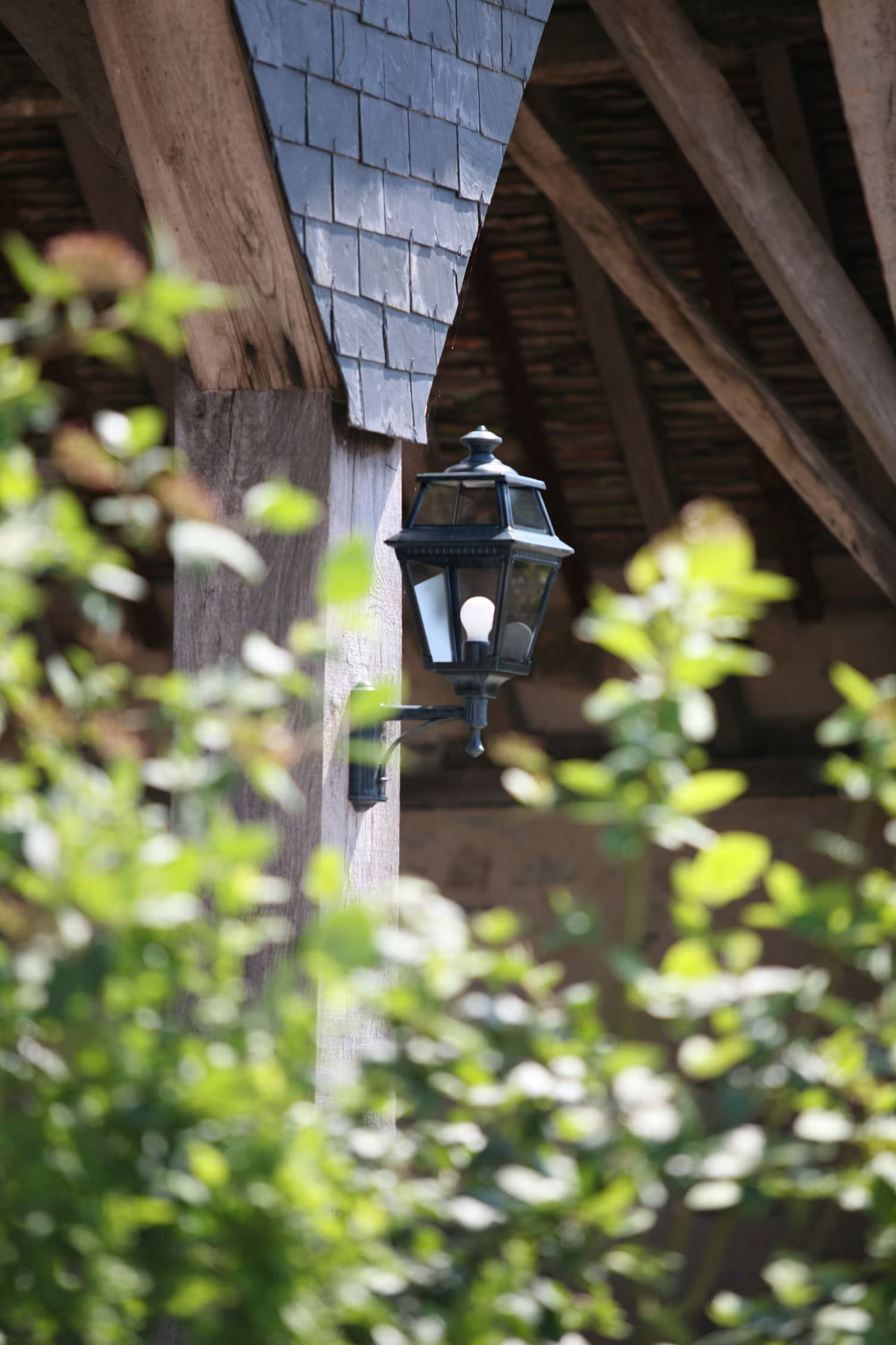 Place Des Vosges 2 Clear Glass Upwards Wall Bracket with Four-Sided Lantern