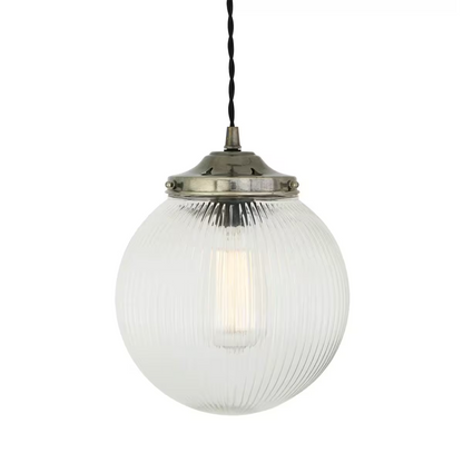 Stanley 20cm Holophane Globe Pendant