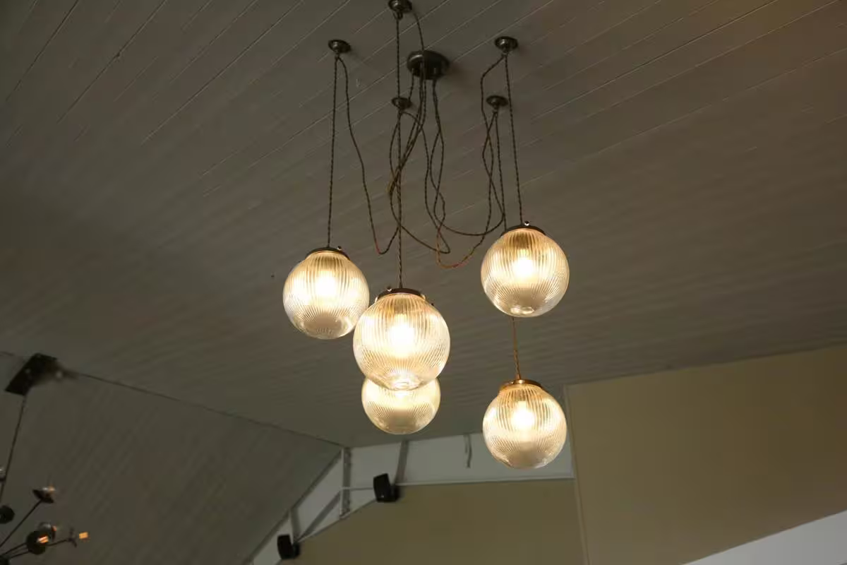 Stanley 20cm Holophane Globe Pendant