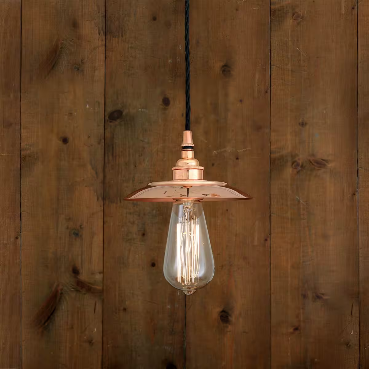Suva Industrial Pendant Polished Copper