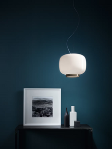 Chouchin 1 Reverse Blown Glass Pendant White