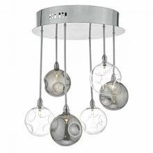 Dar Quinn Six-Light Semi-Flush Ceiling Light