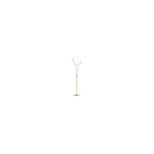 Avari 3-Light Floor Lamp Satin Brass with Clear Frosted Glass